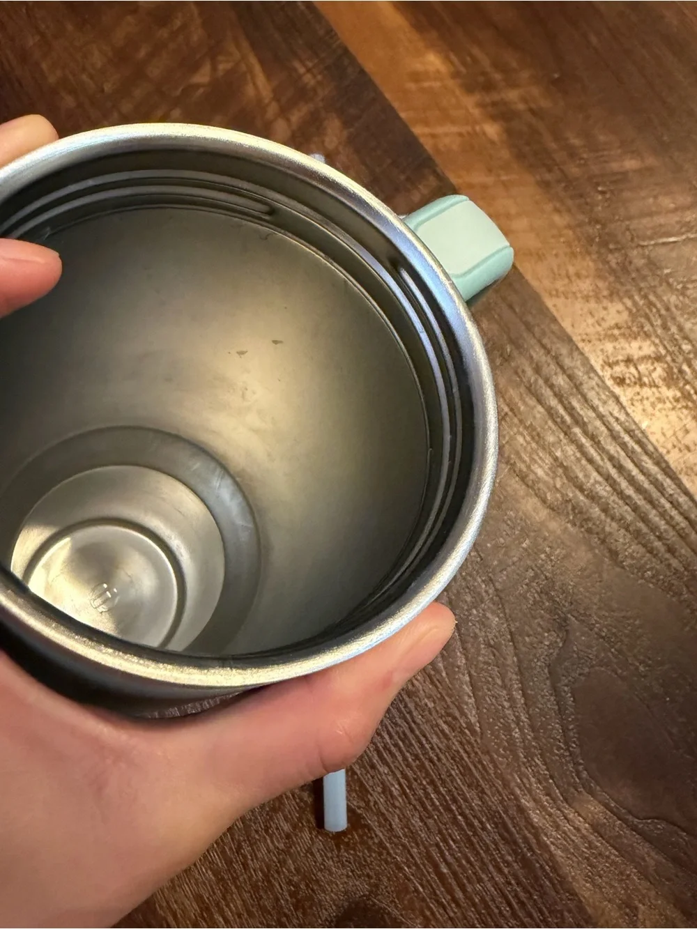 Stanley Mint Green Travel Tumbler with Handle and Straw - Picture 5 of 7